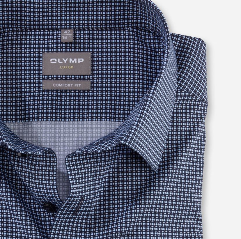 luxor comfort fit, camasa business, new kent, marine OLYMP îmbrăcăminte 4Z8LB61583