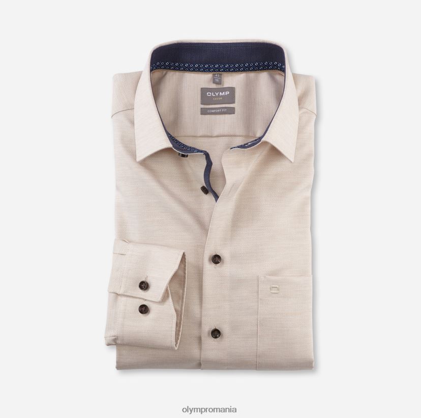 luxor comfort fit, camasa business, new kent, natural OLYMP îmbrăcăminte 4Z8LB61610