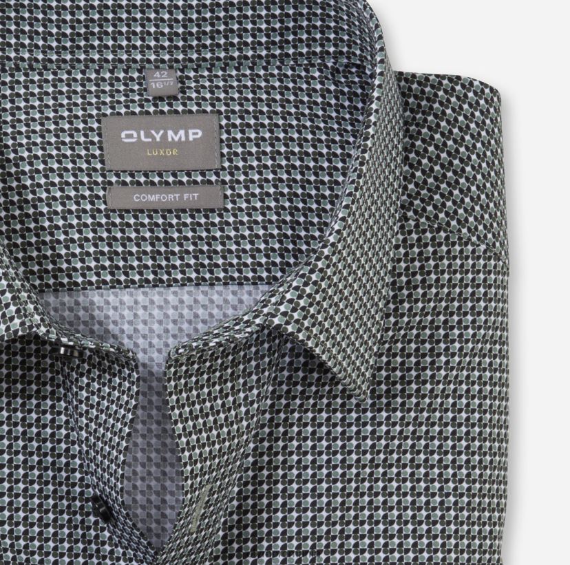luxor comfort fit, camasa business, new kent, olive OLYMP îmbrăcăminte 4Z8LB61657