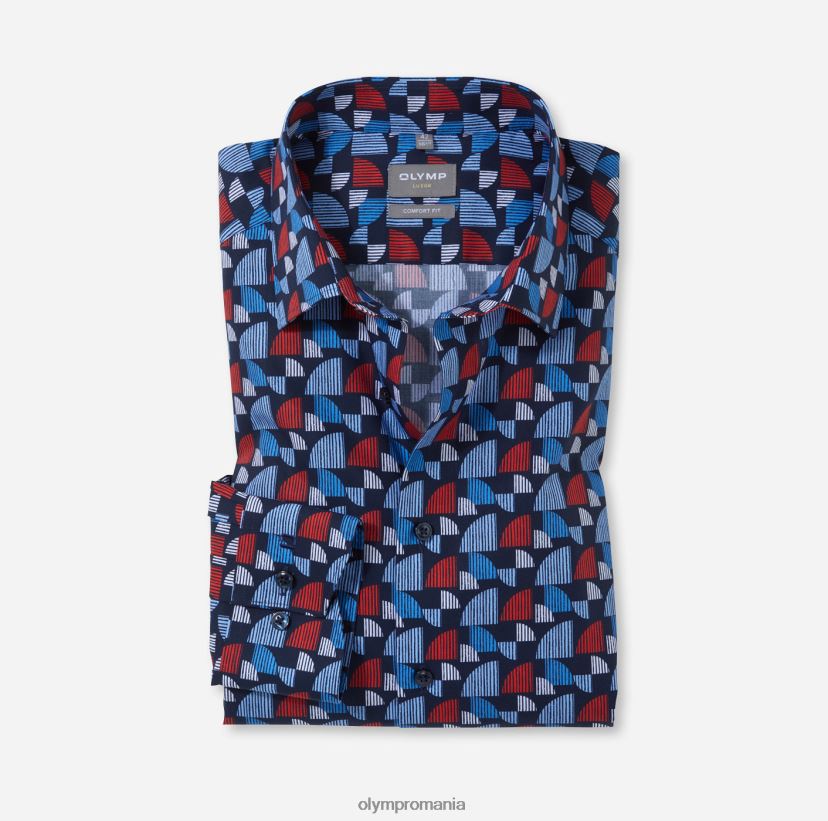 luxor comfort fit, camasa business, new kent, rosu OLYMP îmbrăcăminte 4Z8LB61528