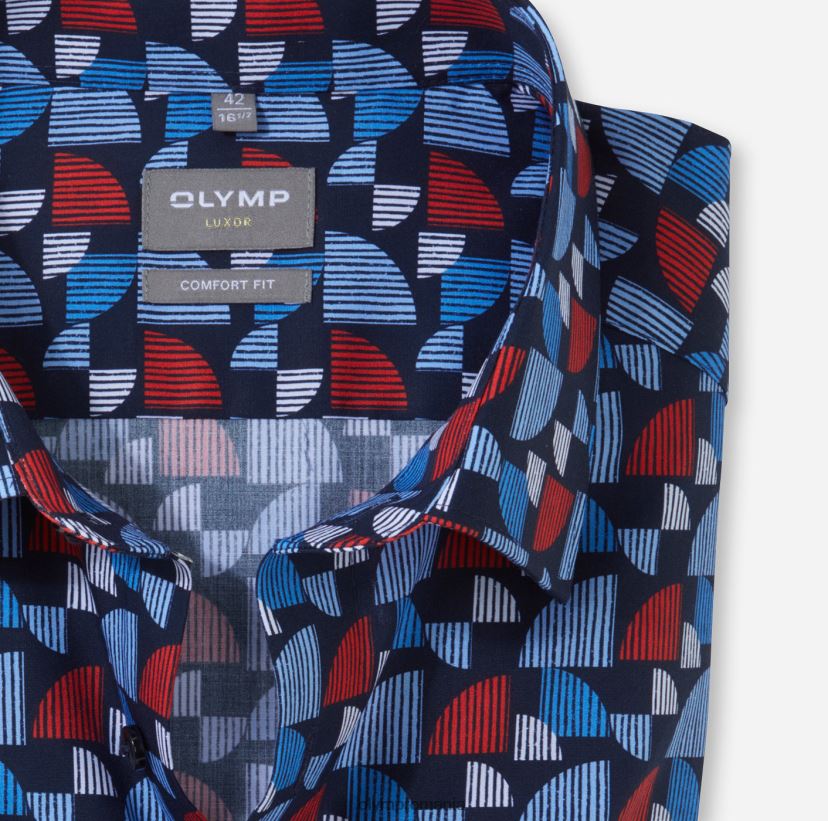 luxor comfort fit, camasa business, new kent, rosu OLYMP îmbrăcăminte 4Z8LB61528