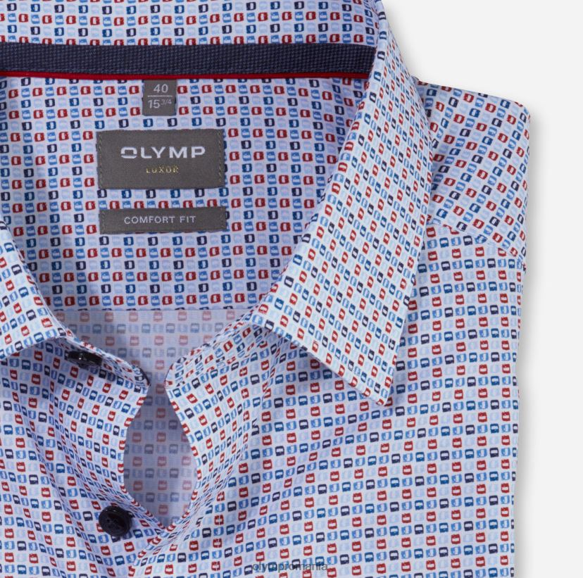 luxor comfort fit, camasa business, new kent, rosu OLYMP îmbrăcăminte 4Z8LB61580