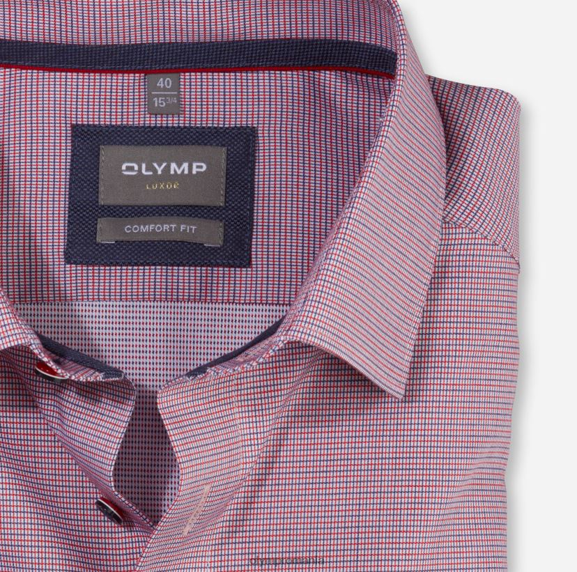 luxor comfort fit, camasa business, new kent, rosu OLYMP îmbrăcăminte 4Z8LB61646