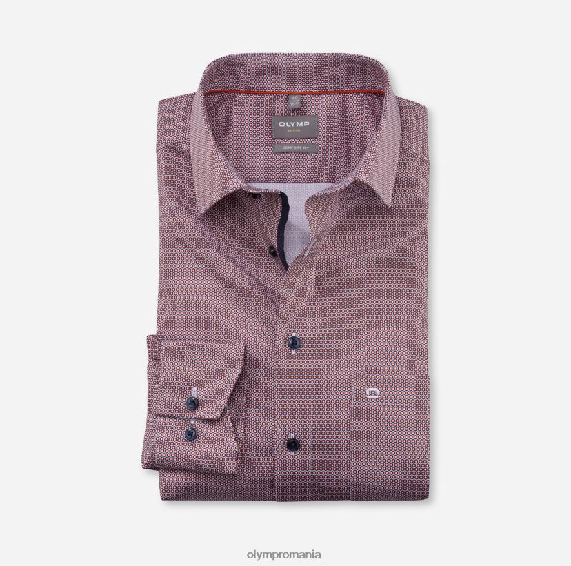 luxor comfort fit, camasa business, new kent, rosu portocaliu OLYMP îmbrăcăminte 4Z8LB61665