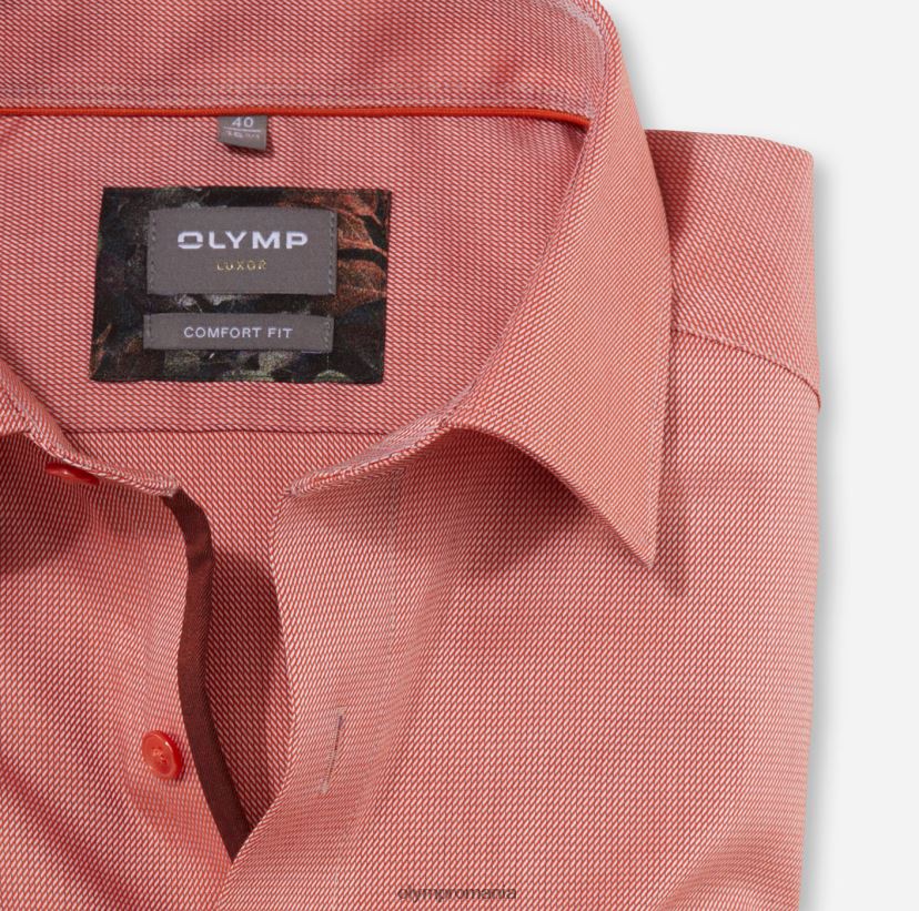luxor comfort fit, camasa business, new kent, rosu portocaliu OLYMP îmbrăcăminte 4Z8LB61668