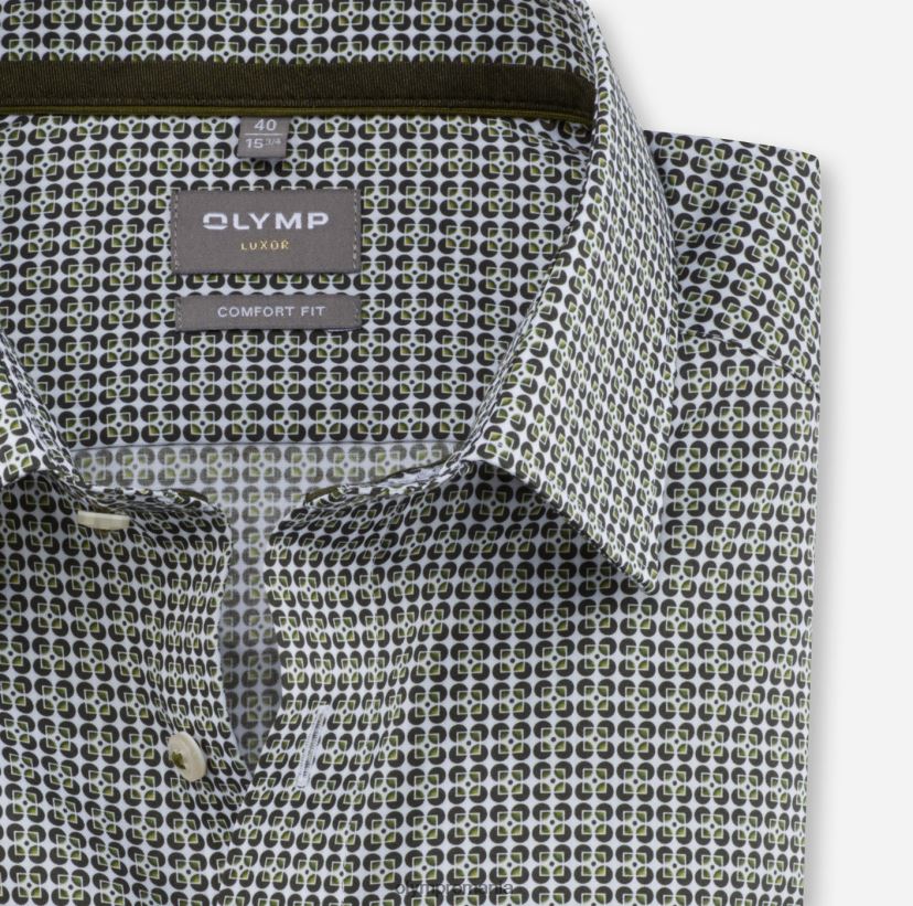 luxor comfort fit, camasa business, new kent, verde lime OLYMP îmbrăcăminte 4Z8LB61663