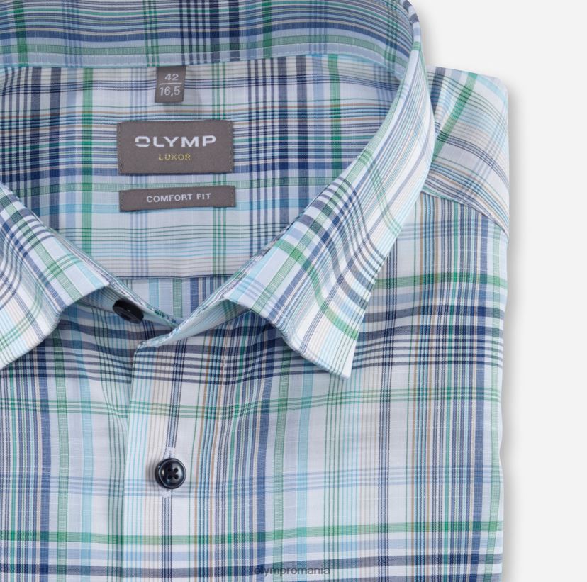 luxor comfort fit, camasa business, sub nasturi, aqua OLYMP îmbrăcăminte 4Z8LB61567