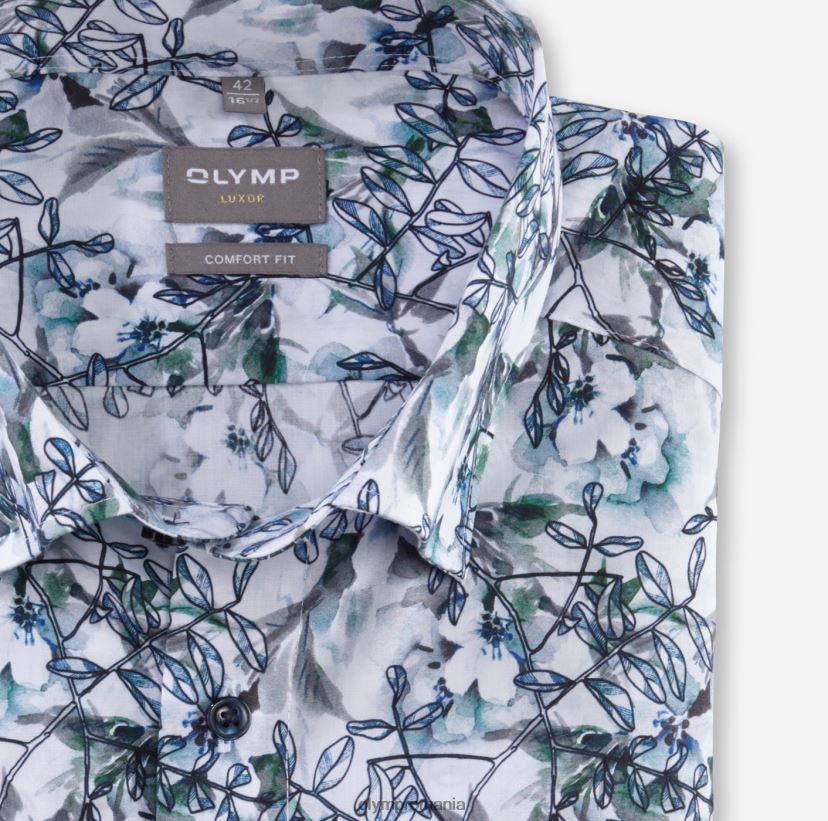 luxor comfort fit, camasa business, sub nasturi, aqua OLYMP îmbrăcăminte 4Z8LB61576