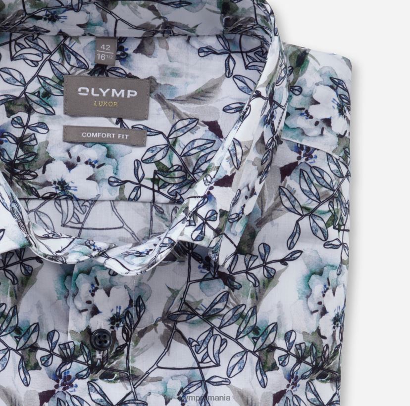 luxor comfort fit, camasa business, sub nasturi, aqua OLYMP îmbrăcăminte 4Z8LB61624