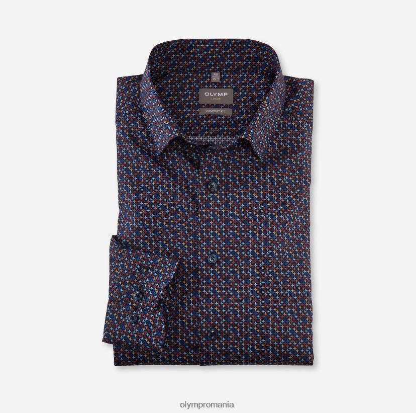 luxor comfort fit, camasa business, sub nasturi, rosu OLYMP îmbrăcăminte 4Z8LB61670