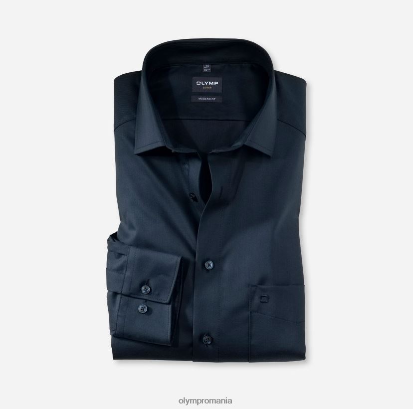 luxor modern fit, camasa business, global kent, albastru noapte OLYMP îmbrăcăminte 4Z8LB61033