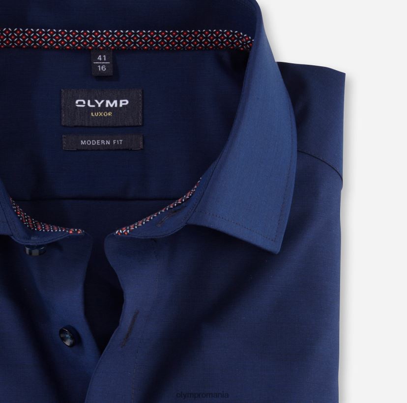 luxor modern fit, camasa business, global kent, albastru noapte OLYMP îmbrăcăminte 4Z8LB61226