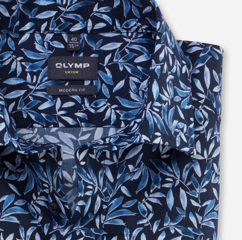 luxor modern fit, camasa business, global kent, bleu OLYMP îmbrăcăminte 4Z8LB61041