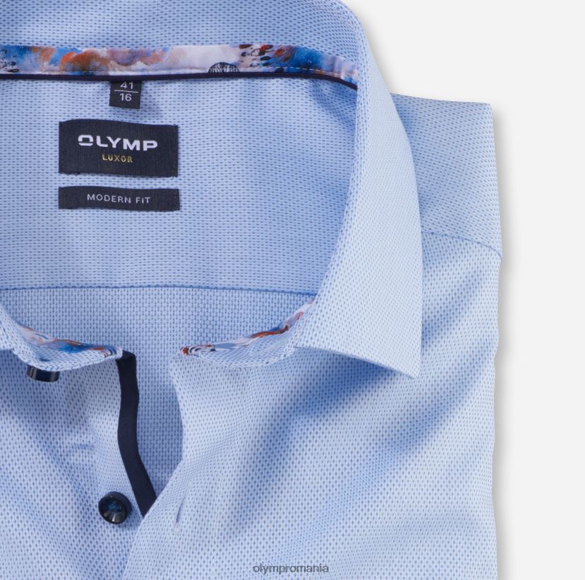 luxor modern fit, camasa business, global kent, bleu OLYMP îmbrăcăminte 4Z8LB61227