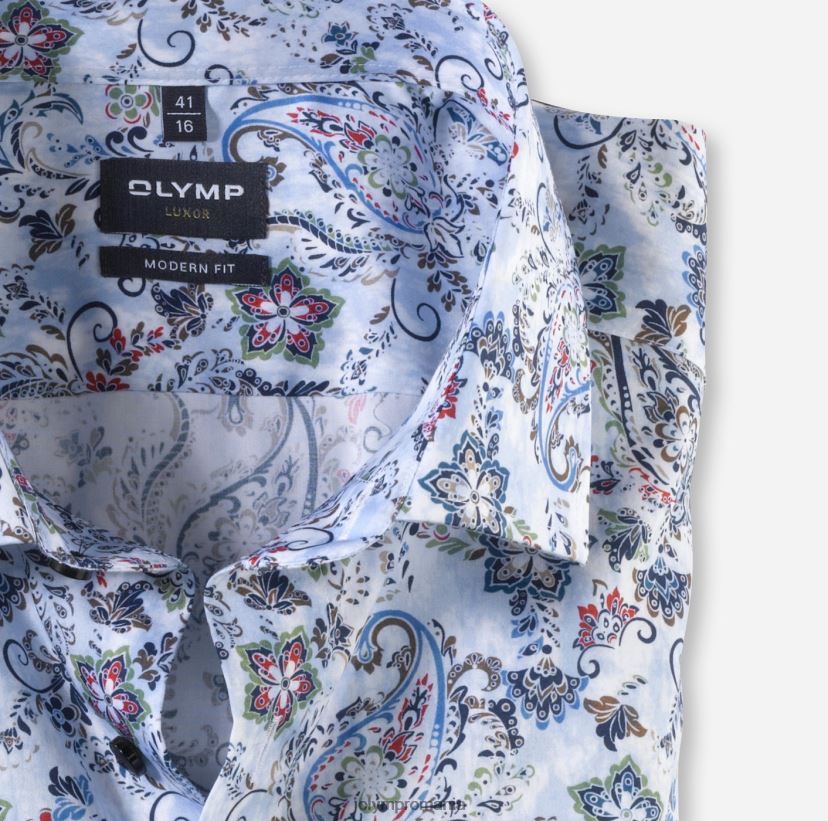 luxor modern fit, camasa business, global kent, bleu OLYMP îmbrăcăminte 4Z8LB61266