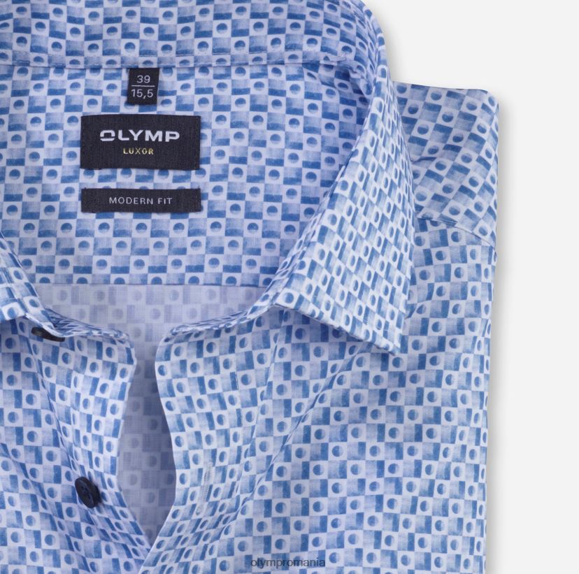 luxor modern fit, camasa business, global kent, bleu OLYMP îmbrăcăminte 4Z8LB61271