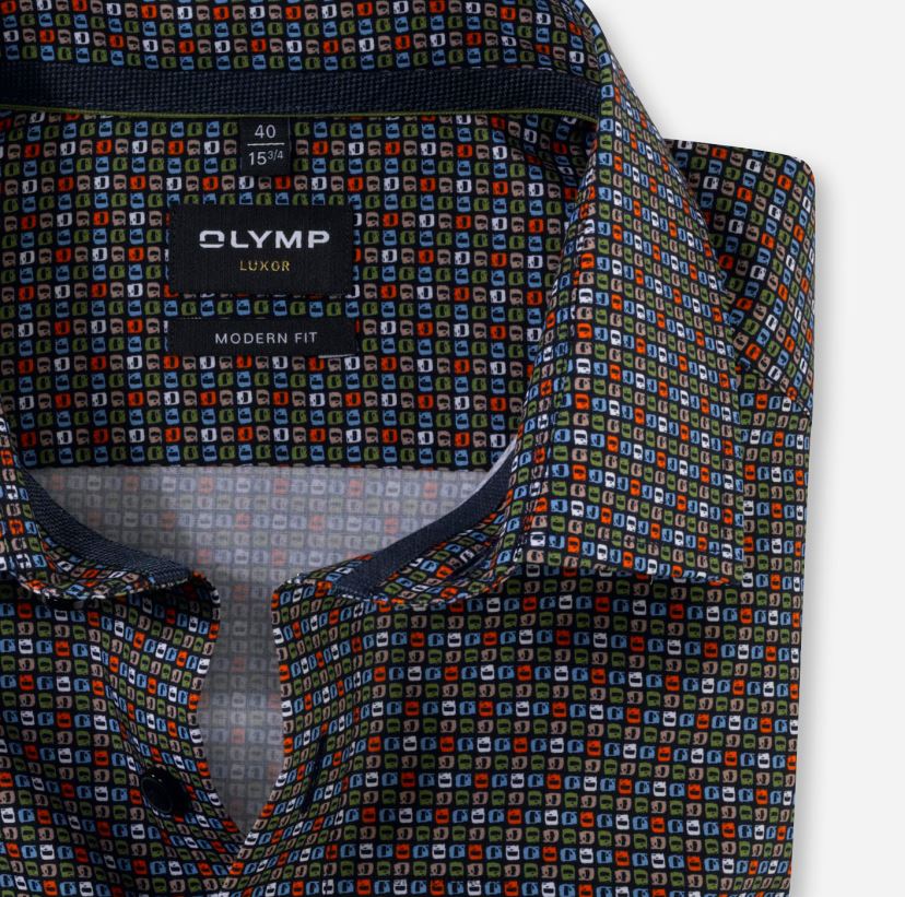 luxor modern fit, camasa business, global kent, lime OLYMP îmbrăcăminte 4Z8LB61142