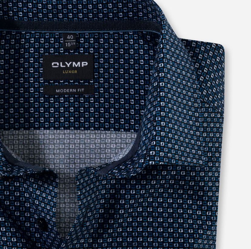 luxor modern fit, camasa business, global kent, marine OLYMP îmbrăcăminte 4Z8LB61276