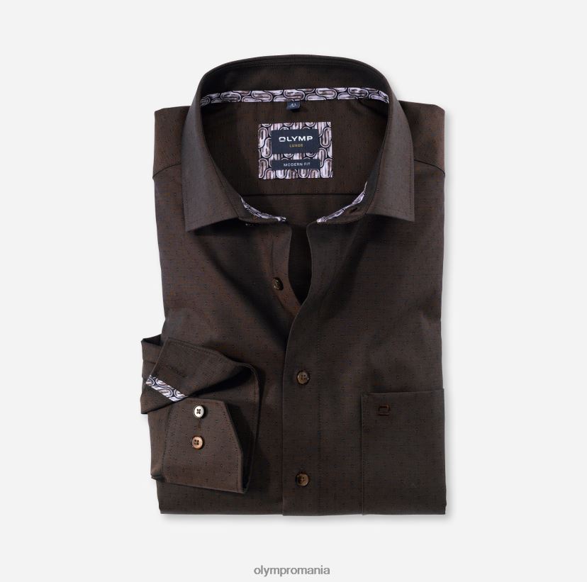 luxor modern fit, camasa business, global kent, maro OLYMP îmbrăcăminte 4Z8LB61362