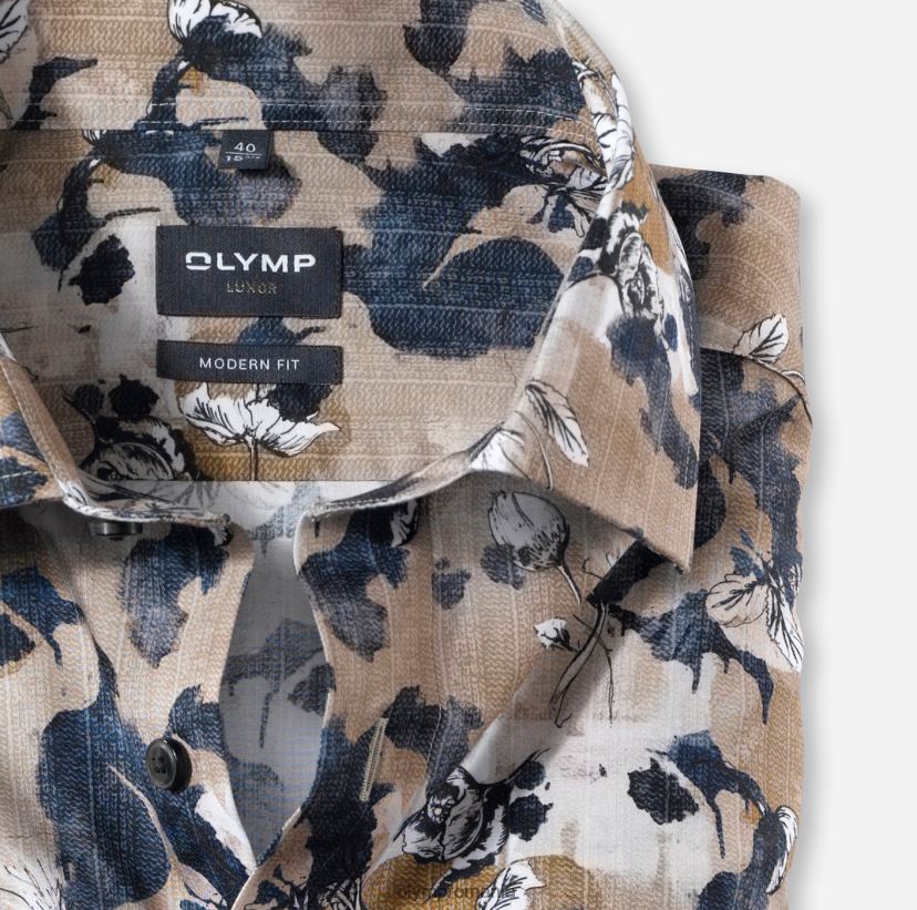 luxor modern fit, camasa business, global kent, natural OLYMP îmbrăcăminte 4Z8LB61195