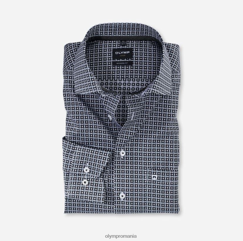 luxor modern fit, camasa business, global kent, negru OLYMP îmbrăcăminte 4Z8LB61365
