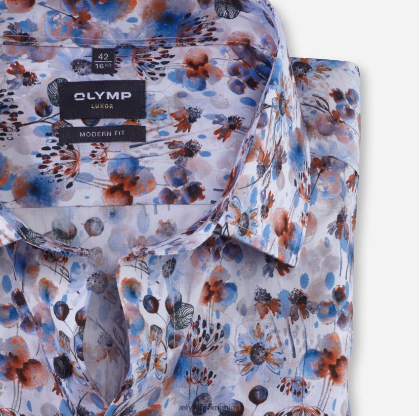 luxor modern fit, camasa business, global kent, portocaliu OLYMP îmbrăcăminte 4Z8LB61159