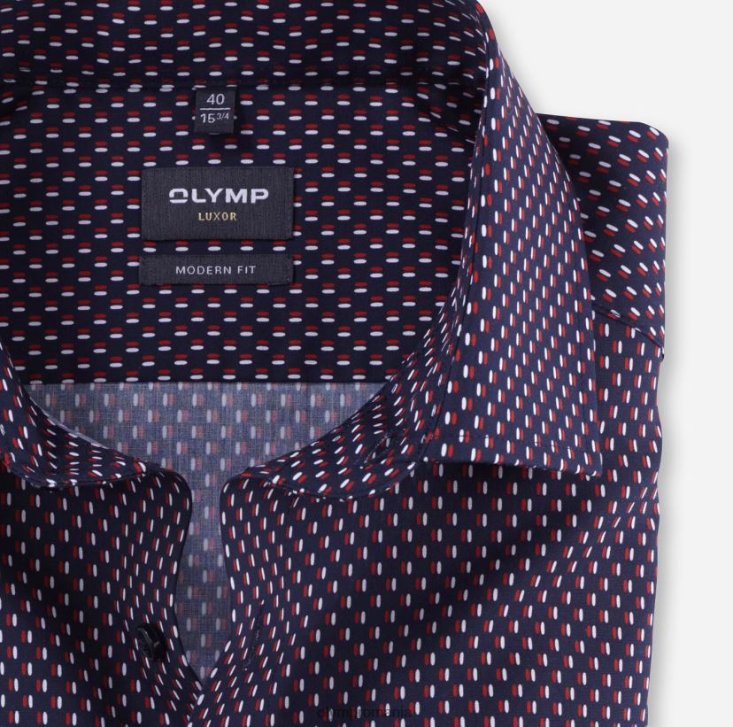 luxor modern fit, camasa business, global kent, rosu OLYMP îmbrăcăminte 4Z8LB61021
