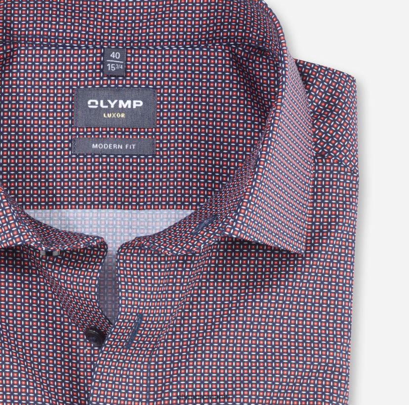 luxor modern fit, camasa business, global kent, rosu OLYMP îmbrăcăminte 4Z8LB61230
