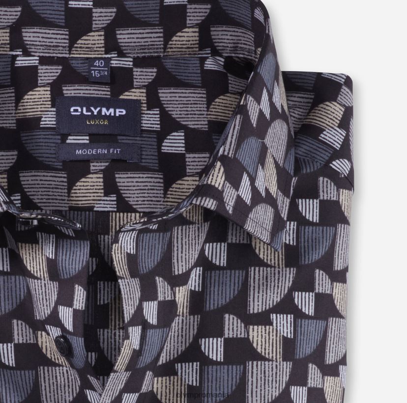 luxor modern fit, camasa business, global kent, taupe OLYMP îmbrăcăminte 4Z8LB61003