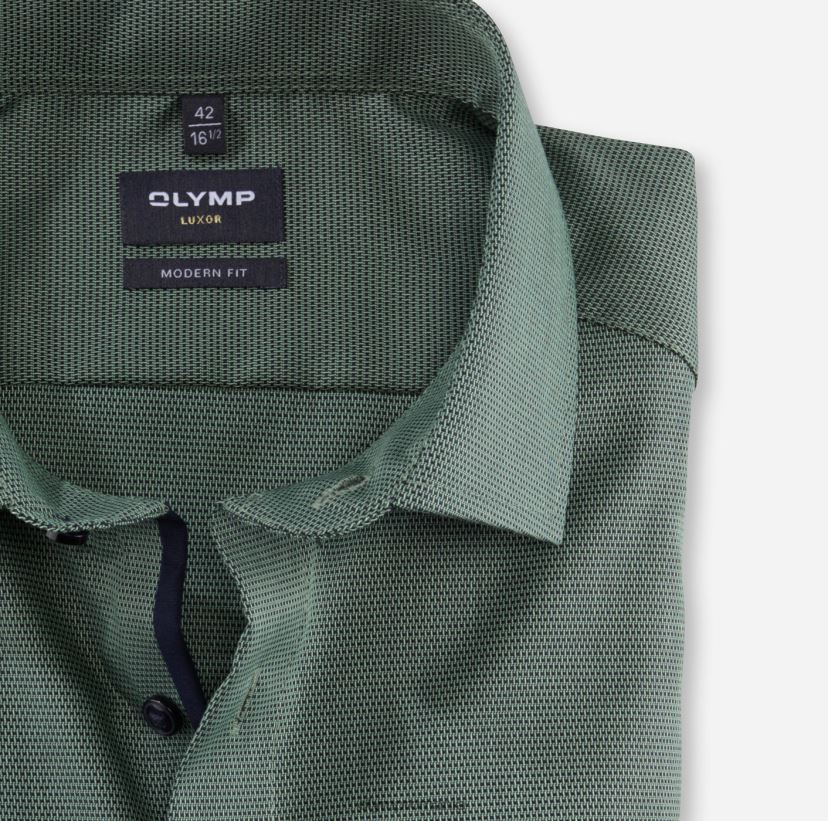 luxor modern fit, camasa business, global kent, verde deschis OLYMP îmbrăcăminte 4Z8LB61248