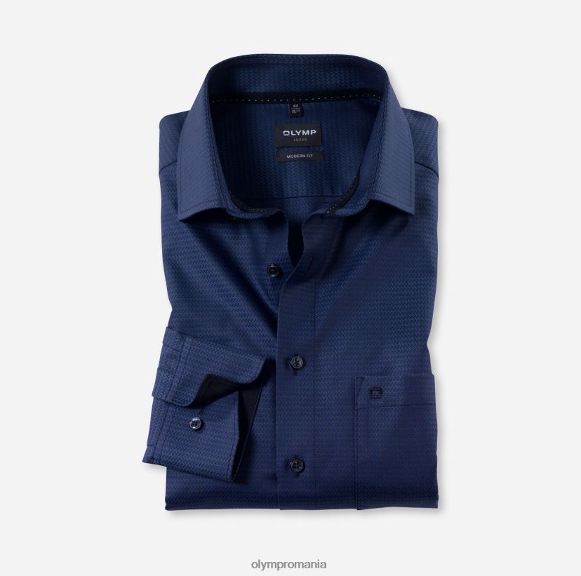 luxor modern fit, camasa business, maneca extra scurta, global kent, marine OLYMP îmbrăcăminte 4Z8LB61467