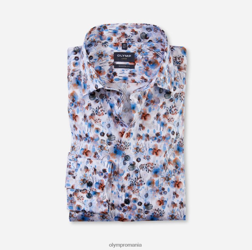 luxor modern fit, camasa business, maneca extra scurta, global kent, portocaliu OLYMP îmbrăcăminte 4Z8LB61463