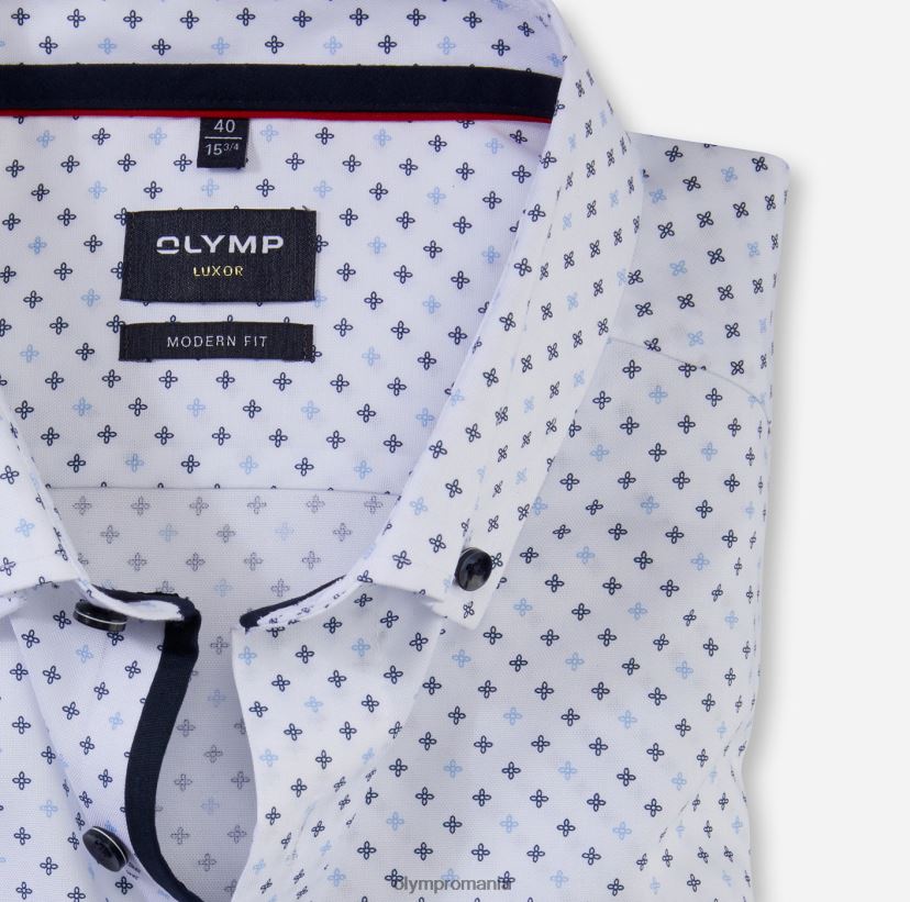 luxor modern fit, camasa business, maneca extra scurta, nasturi, albastru OLYMP îmbrăcăminte 4Z8LB61465