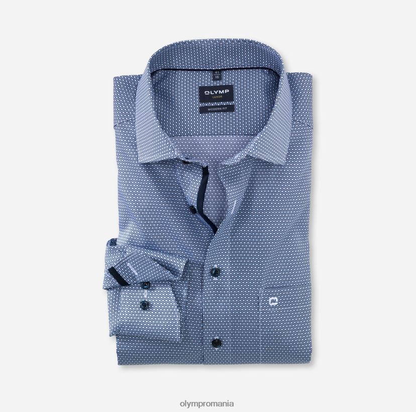 luxor modern fit, camasa business, maneca lunga extra lunga, global kent, bleu OLYMP îmbrăcăminte 4Z8LB61448