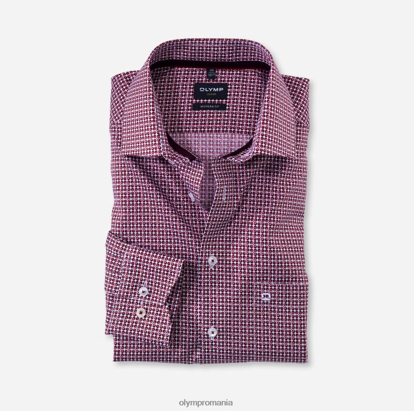 luxor modern fit, camasa business, maneca lunga extra lunga, global kent, granat OLYMP îmbrăcăminte 4Z8LB61442