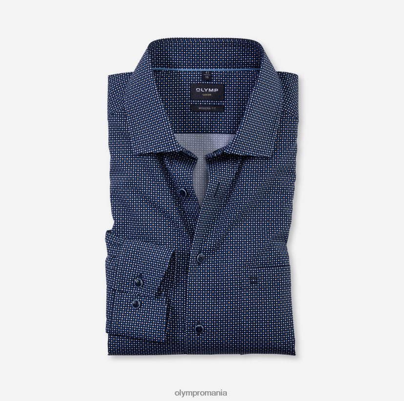 luxor modern fit, camasa business, maneca lunga extra lunga, global kent, marine OLYMP îmbrăcăminte 4Z8LB61418