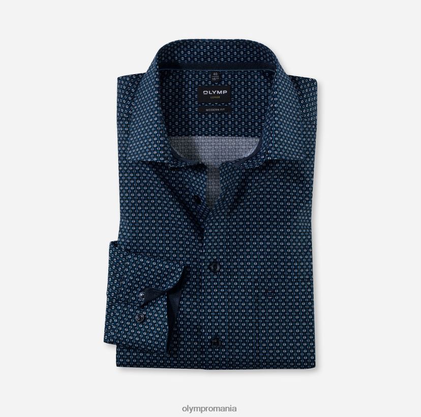 luxor modern fit, camasa business, maneca lunga extra lunga, global kent, marine OLYMP îmbrăcăminte 4Z8LB61432