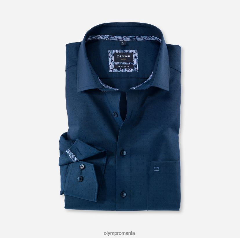 luxor modern fit, camasa business, maneca lunga extra lunga, global kent, marine OLYMP îmbrăcăminte 4Z8LB61441