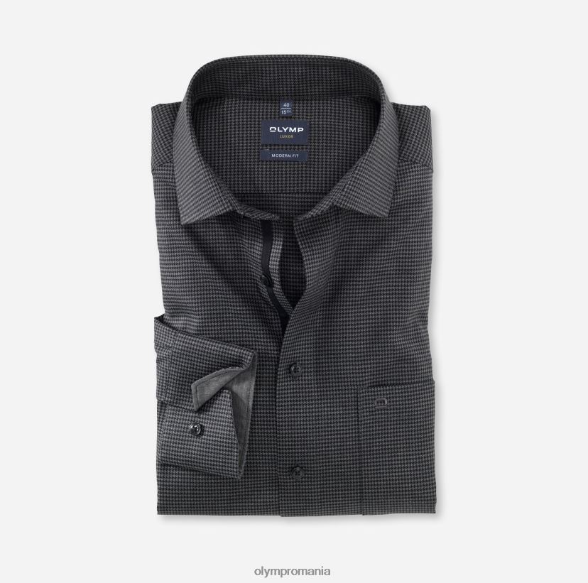 luxor modern fit, camasa business, maneca lunga extra lunga, global kent, negru OLYMP îmbrăcăminte 4Z8LB61445