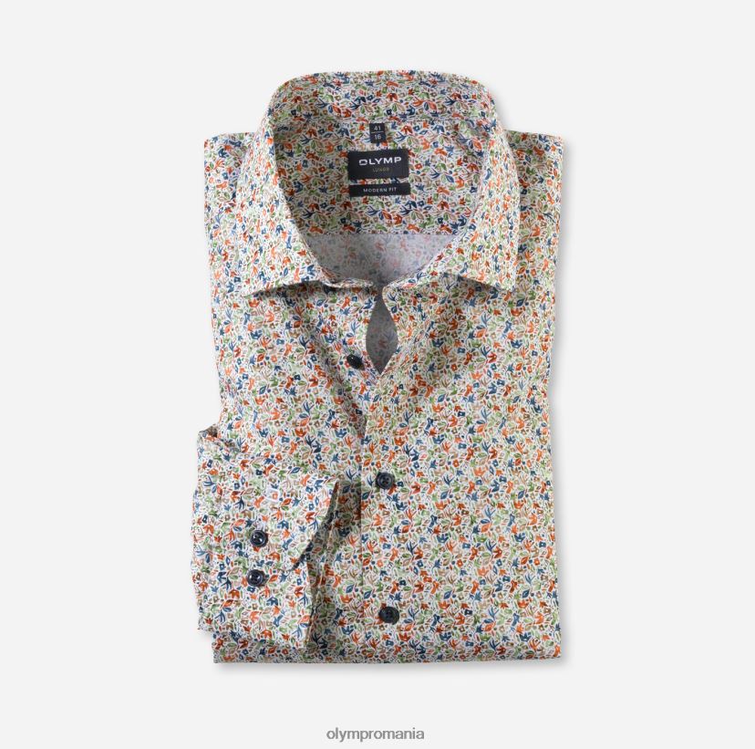 luxor modern fit, camasa business, maneca lunga extra lunga, global kent, portocaliu OLYMP îmbrăcăminte 4Z8LB61446