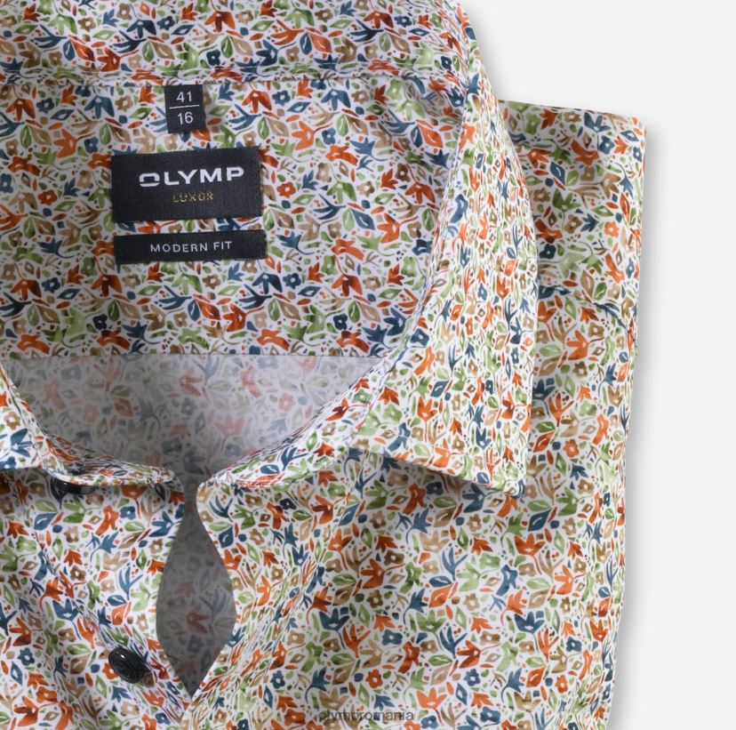 luxor modern fit, camasa business, maneca lunga extra lunga, global kent, portocaliu OLYMP îmbrăcăminte 4Z8LB61446