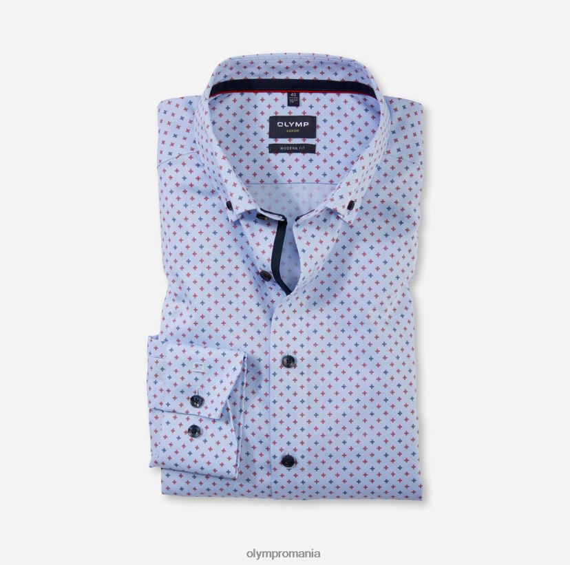 luxor modern fit, camasa business, maneca lunga extra lunga, nasturi, rosu OLYMP îmbrăcăminte 4Z8LB61428