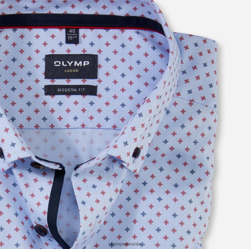 luxor modern fit, camasa business, maneca lunga extra lunga, nasturi, rosu OLYMP îmbrăcăminte 4Z8LB61428