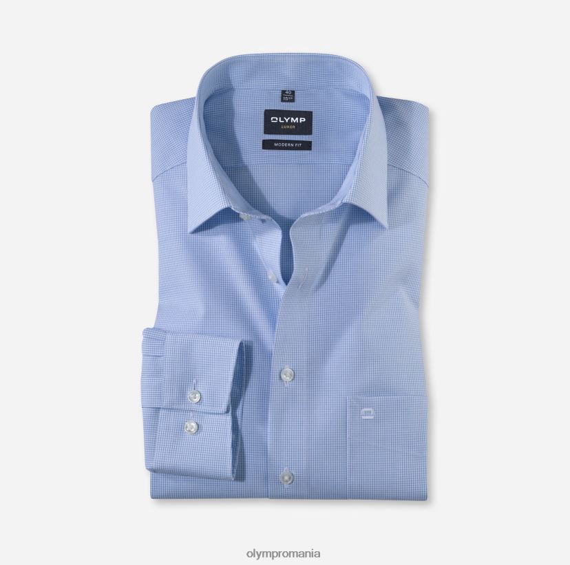 luxor modern fit, camasa business, maneca lunga extra lunga, new kent, bleu OLYMP îmbrăcăminte 4Z8LB61454