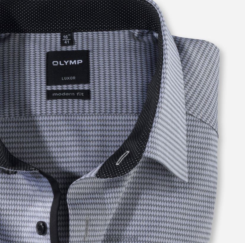 luxor modern fit, camasa business, maneca lunga extra lunga, new kent, negru OLYMP îmbrăcăminte 4Z8LB61456