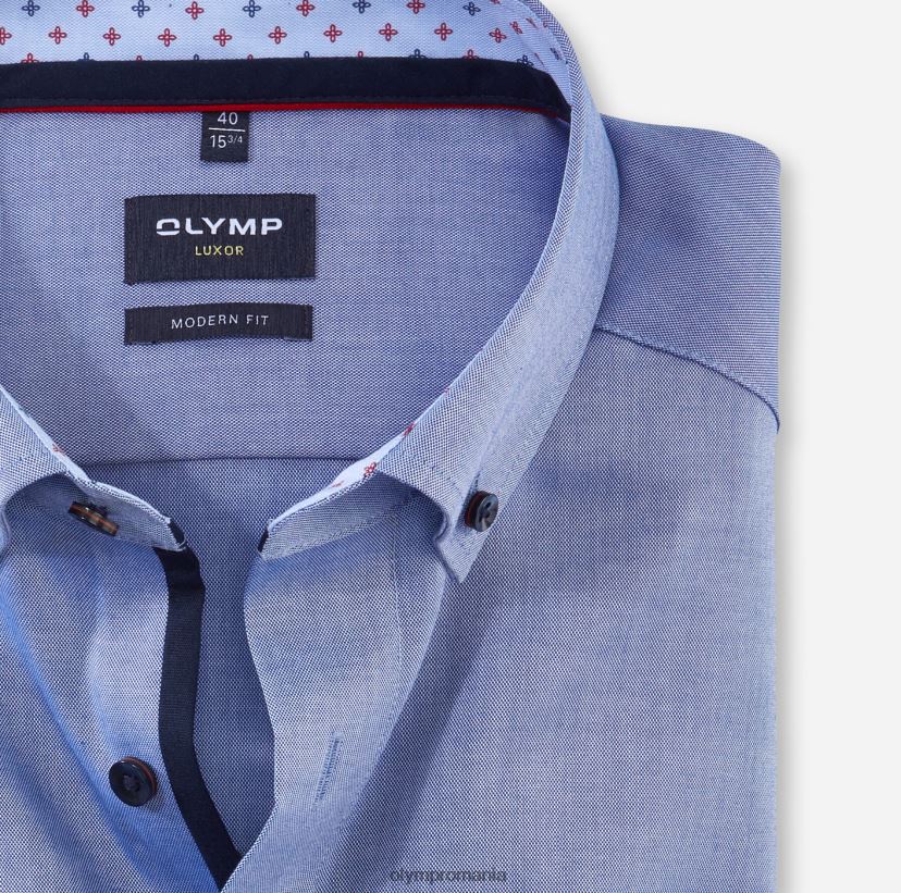 luxor modern fit, camasa business, nasturi, albastru fum OLYMP îmbrăcăminte 4Z8LB61309