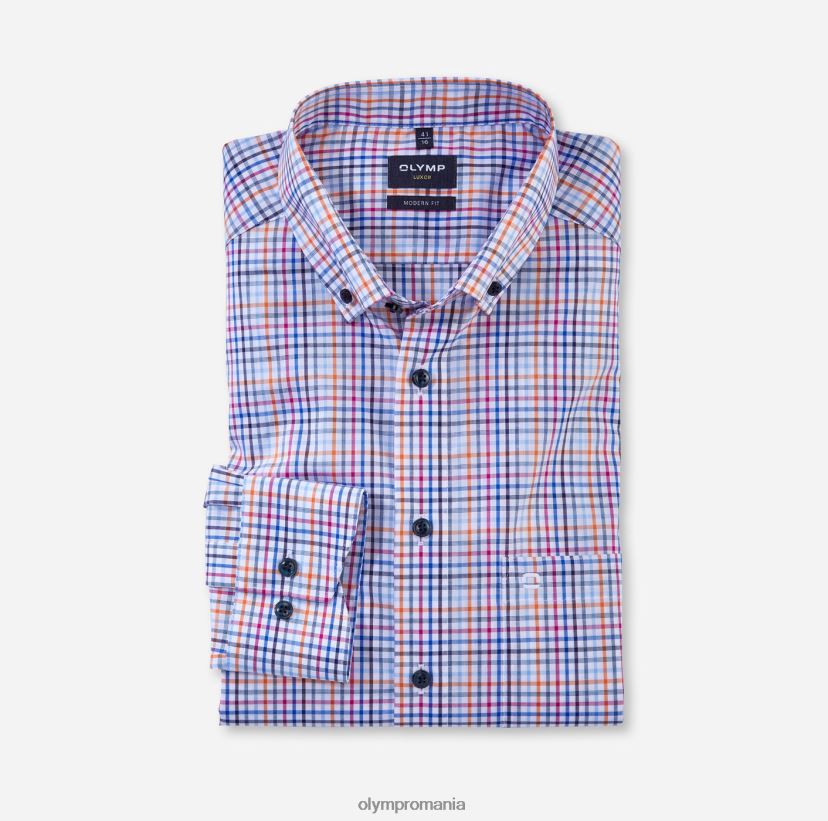 luxor modern fit, camasa business, nasturi, portocaliu OLYMP îmbrăcăminte 4Z8LB61231
