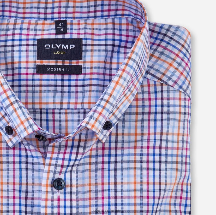 luxor modern fit, camasa business, nasturi, portocaliu OLYMP îmbrăcăminte 4Z8LB61231