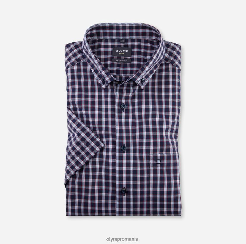 luxor modern fit, camasa business, nasturi, rosu OLYMP îmbrăcăminte 4Z8LB61137