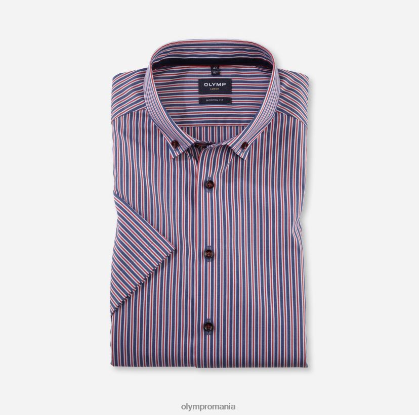 luxor modern fit, camasa business, nasturi, rosu OLYMP îmbrăcăminte 4Z8LB61183